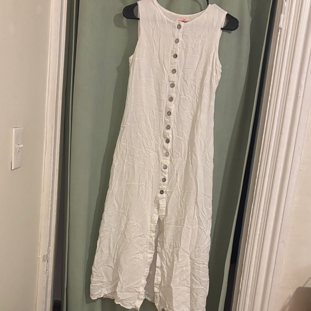 Showpo White Button-Front Midi Dress